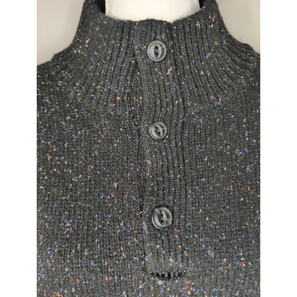 Patagonia Mock Neck Button Pullover Sweater L Cozy Knit